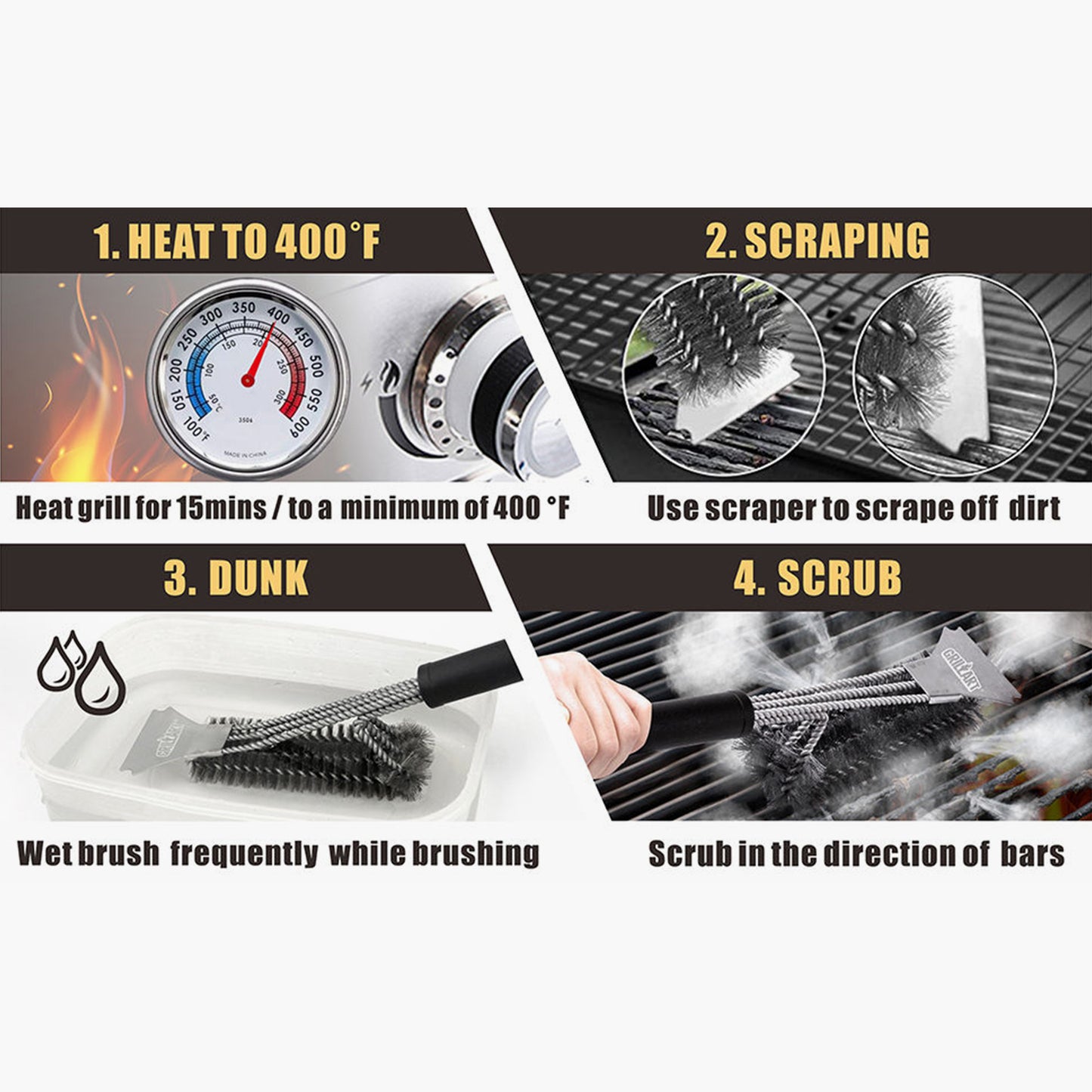 Stainless Steel BBQ Brush