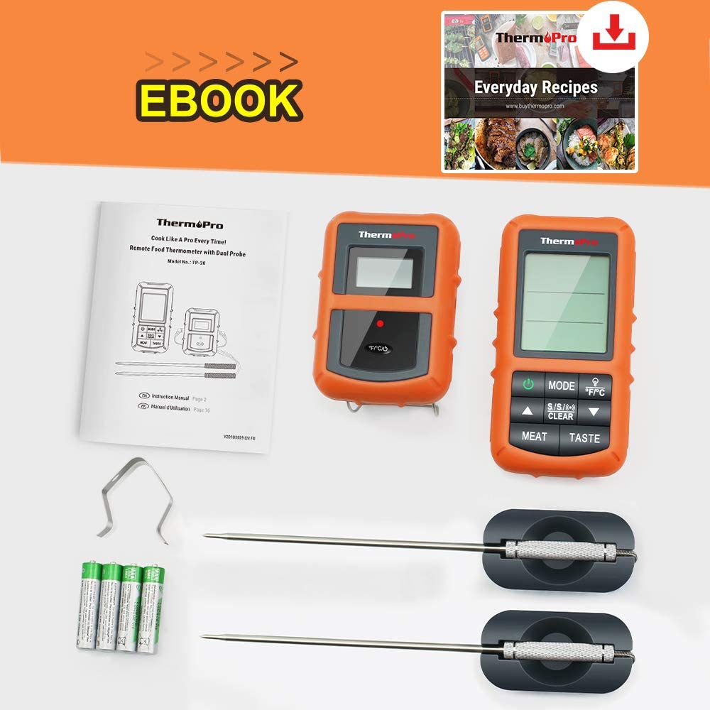 KamadoClub digital wireless food thermometer with 4 probes